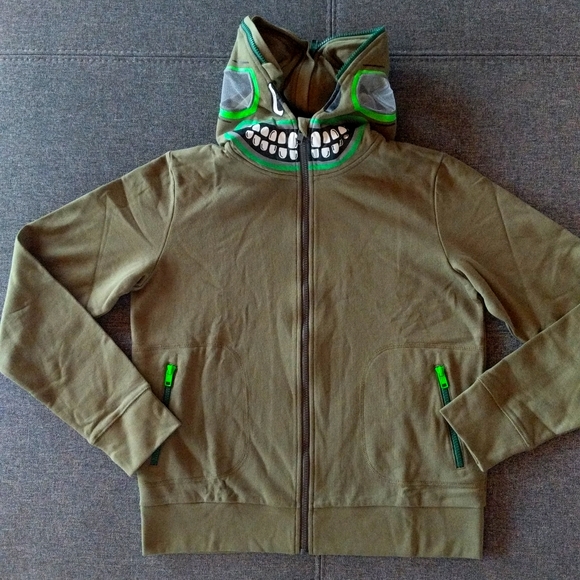 NWOT STELLA MCCARTNEY Kids Green Monster Zip-up Hoodie - Picture 5 of 16